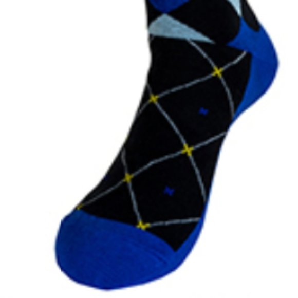 Robert Lewis Blue Bow Tie Hanky Socks Box 3 Set - Picture 5 of 7